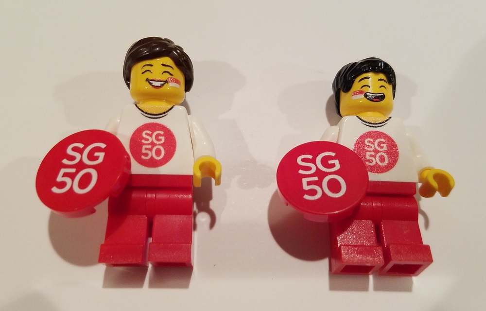 Minifig Labs Custom SG50 Boy and Girl Minifigures SG50 Front