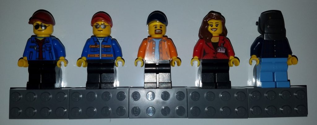 Lego Speed Champions Race Officials and Welder and Photographer