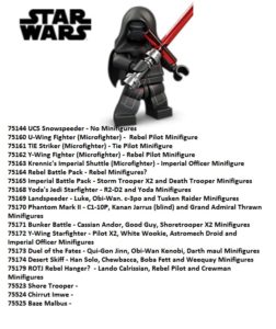 Lego Star Wars 2017