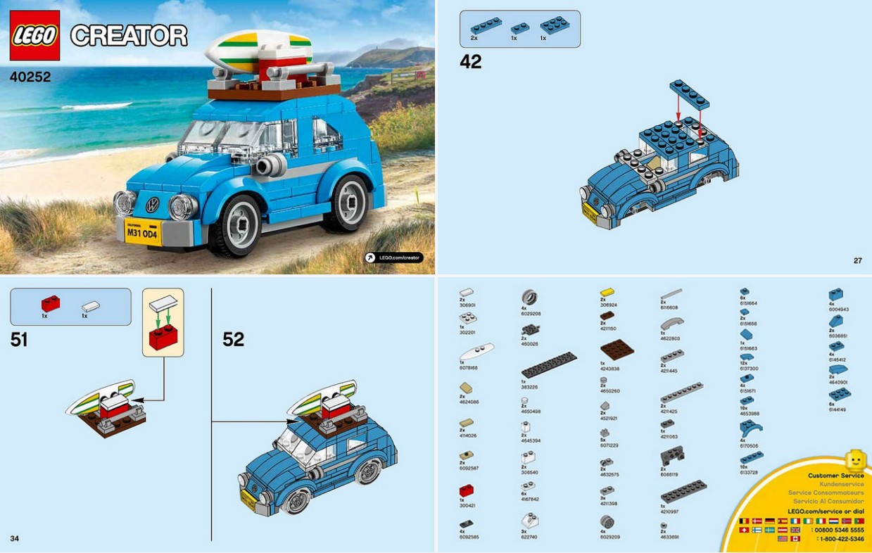 blotte blandt dyr Lego Mini VW 30252 Building Instructions - Minifigure Price Guide