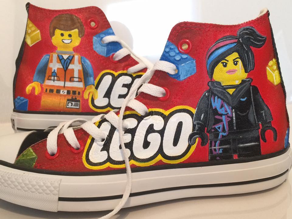 Check out these Hand Painted Converse Tennis Shoes - Lego Movie ...