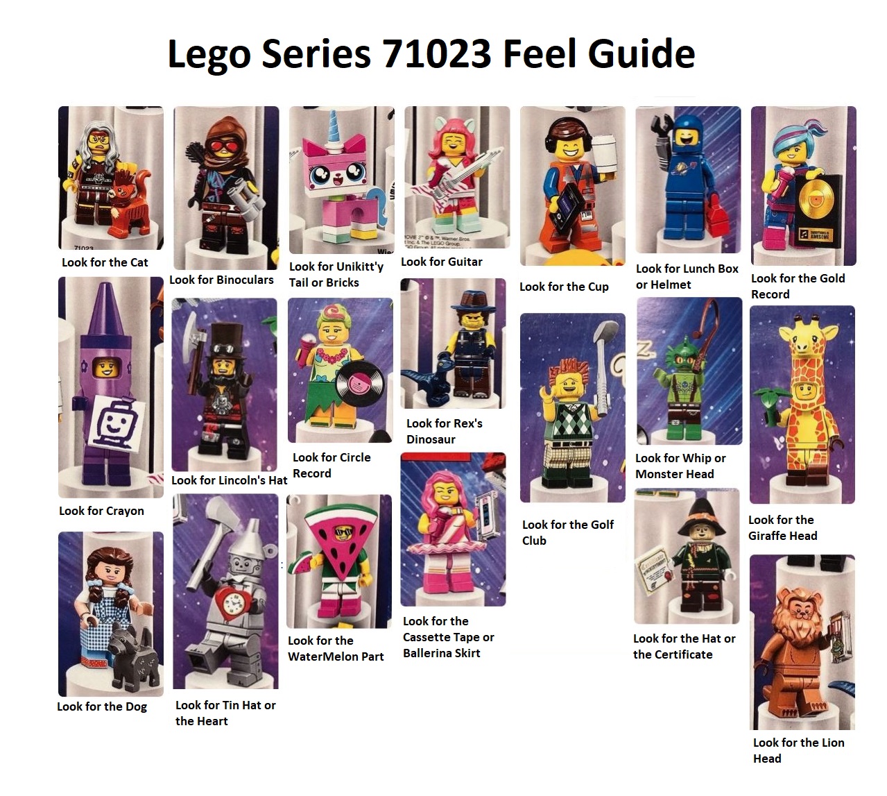 71023 Set of 4 Minifigures New Wizard Of Oz The Lego Movie 2 Minifigure