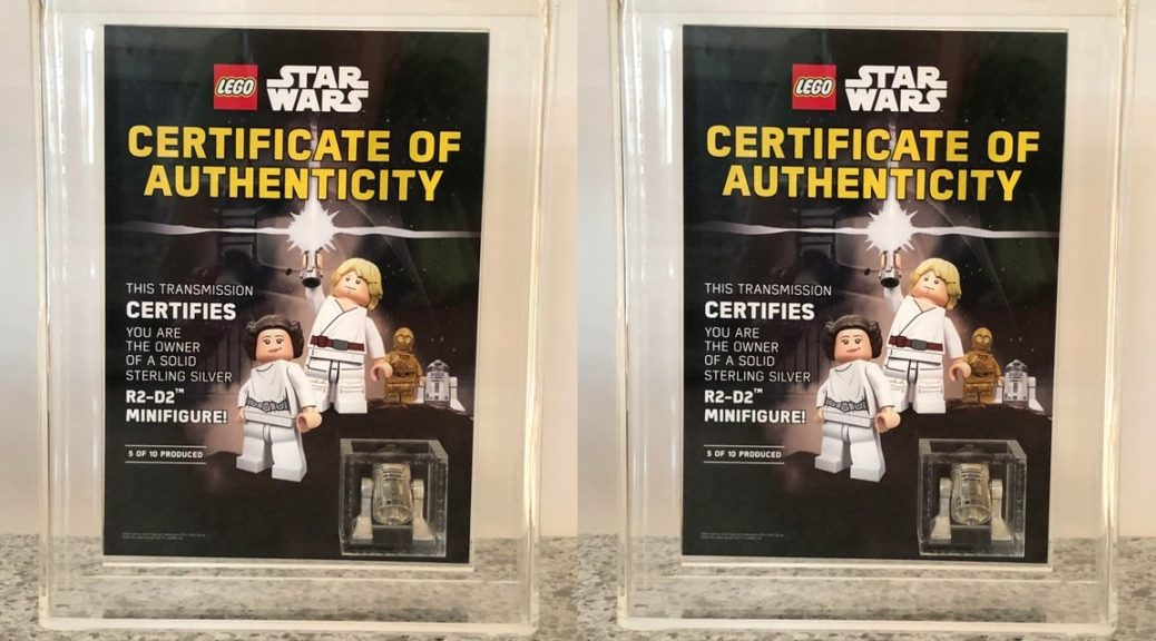 Lego Solid Sterling Silver R2D2 Minifigure Rare Exclusive Number 5 of