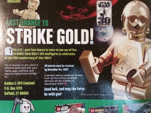 Details about the 5 Solid Gold Lego C-3PO minifigures given away by Lego.  Where did they go?