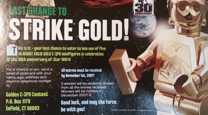 Details about the 5 Solid Gold Lego C 3PO minifigures given away