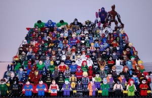 All 163 Lego Super Hero Minifigures in one Picture!  Quick before they release another one.