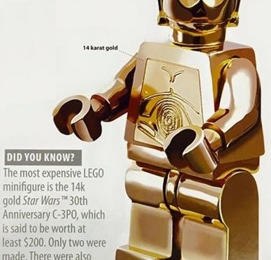 Lego Solid Gold c-3po for $200 Bucks – Sign me up!