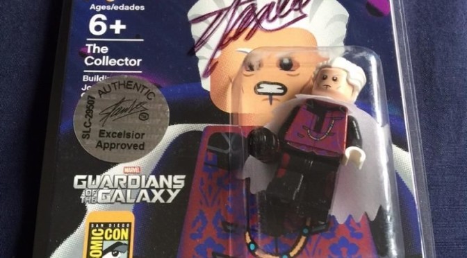 LEGO GUARDIANS OF THE GALAXY THE COLLECTOR SIGNED BY STAN LEE SDCC EXCLUSIVE