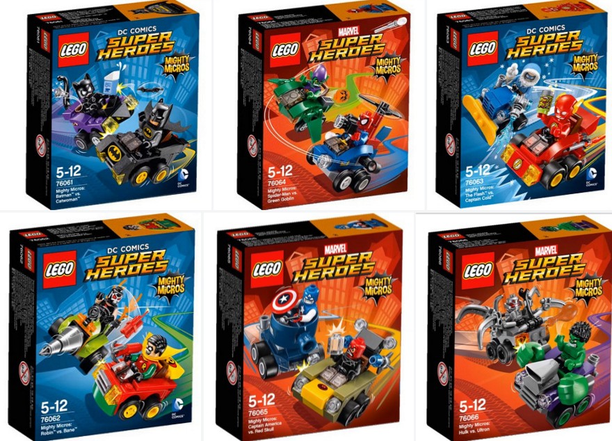 Lego Marvel and DC Mighty Micros Sets Box Art Images 76061 76062