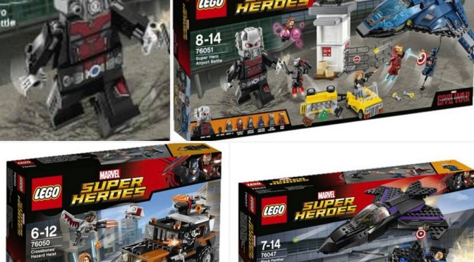 Lego Box Images for Marvel Civil War sets 76050 76051 and 76047