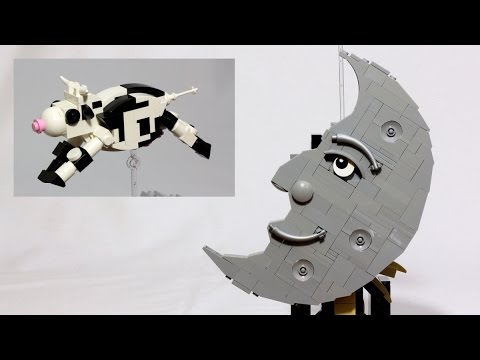 LEGO Escapement Sculpture – The Cow Jumped Over the Moon with internals