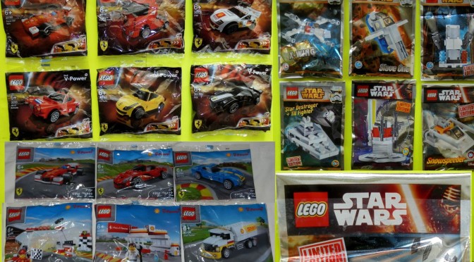 Lego Star Wars and Ferrari Polybags from Magazines and Shell