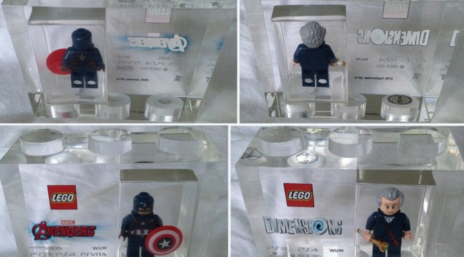 Newly found Exclusive TT Games Captain America and Dr Who Acrylic Trophy Bricks