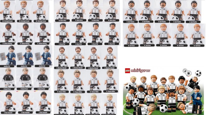 Lego 71014 German Soccer Series Minifigures Box Distribution