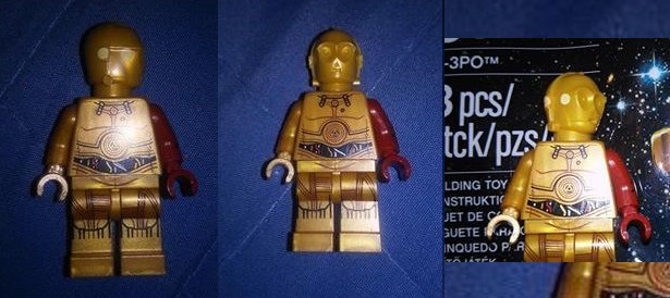 R-3PO Minifigure Star Wars Building Blocks Custom Red C-3PO