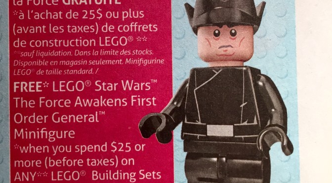 First Order General Polybag is a Toys R Us Giveaway in Canada next week