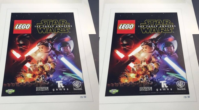 Limited Edition 500 Units Star Wars Lego Litho free with pre-order of Star Wars the force Awakens