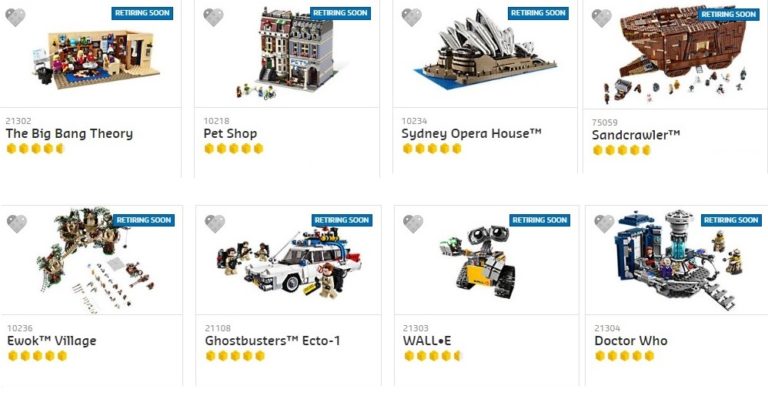 list of lego sets retiring 2021