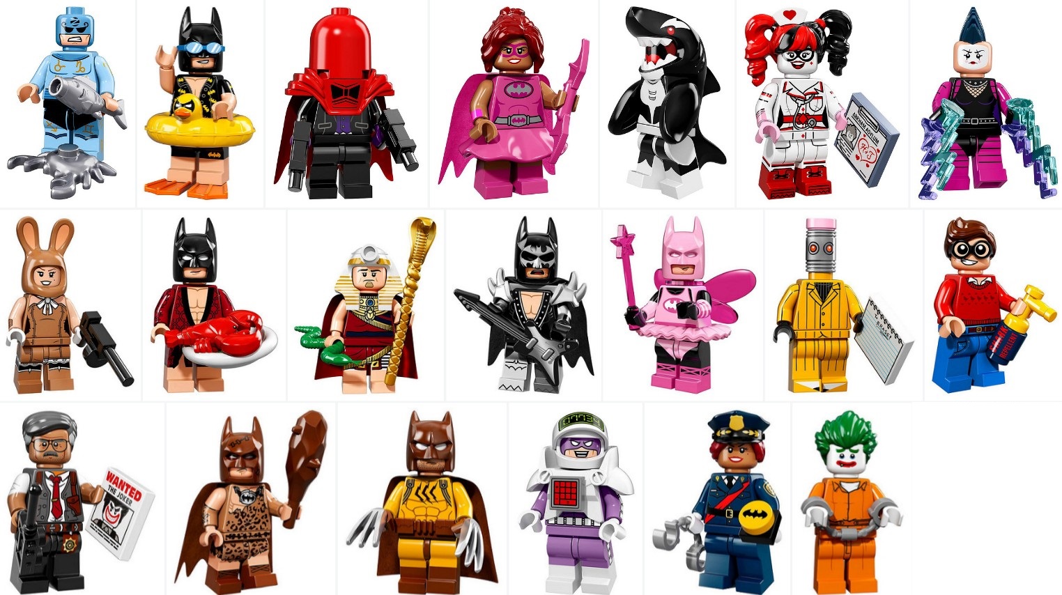 all lego batman movie minifigures