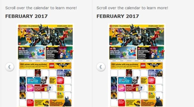 February 2017 Calendar is now Posted on the Lego Site