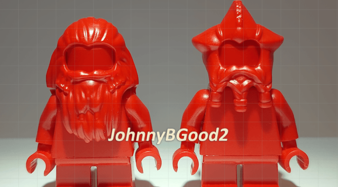 Lego Hobbit Prototypes – Factory Prototype Red Hobbit Dwarfs pair – Gloin and Nori
