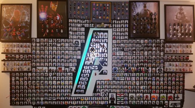 Scott’s Rocking Lego Avengers Minifigures Display Wall is AWESOME!
