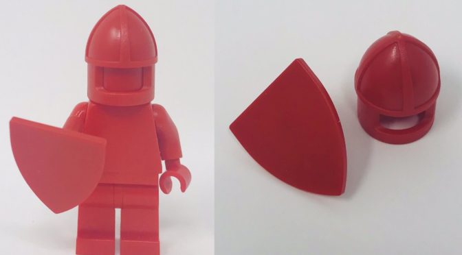 LEGO Prototype Castle Knight Headpiece Helmet + Shield
