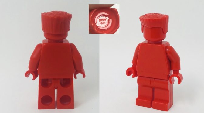 LEGO Prototype Minifig, Hair Flat Top w/ Extended Sides